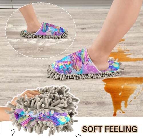 Colorful Mushrooms Cleaning Slippers for Home Use