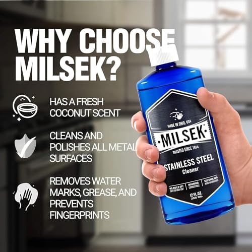Milsek Stainless Steel Cleaner 12 Fl Oz Pack of 2