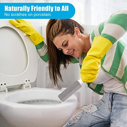 Nonley Pumice Stone Toilet Cleaner with Handle 4 Pack