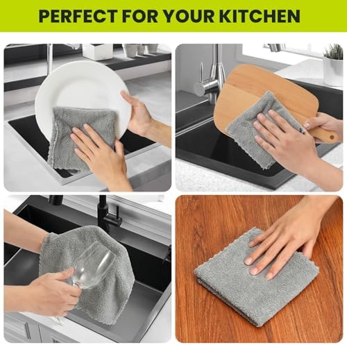 Neessno 12-Pack Microfiber Cleaning Cloths