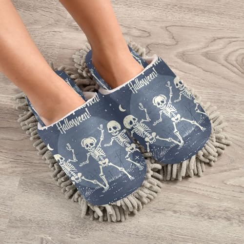 Zhirexin Halloween Skeleton Cleaning Slippers