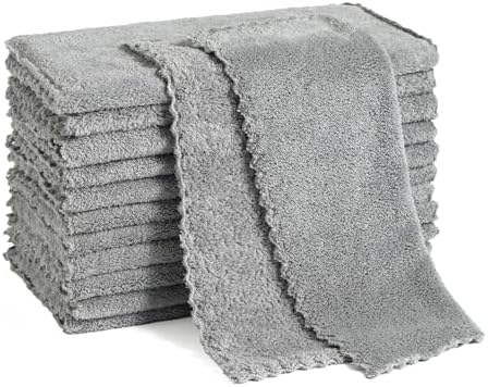 Neessno 12-Pack Microfiber Cleaning Cloths