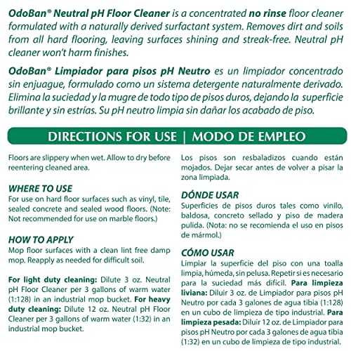 OdoBan Professional Series Neutral pH Floor Cleaner 4 Gallon Set