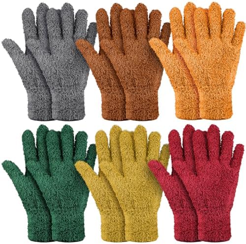 Bencailor 6 Pairs Microfiber Dusting Gloves